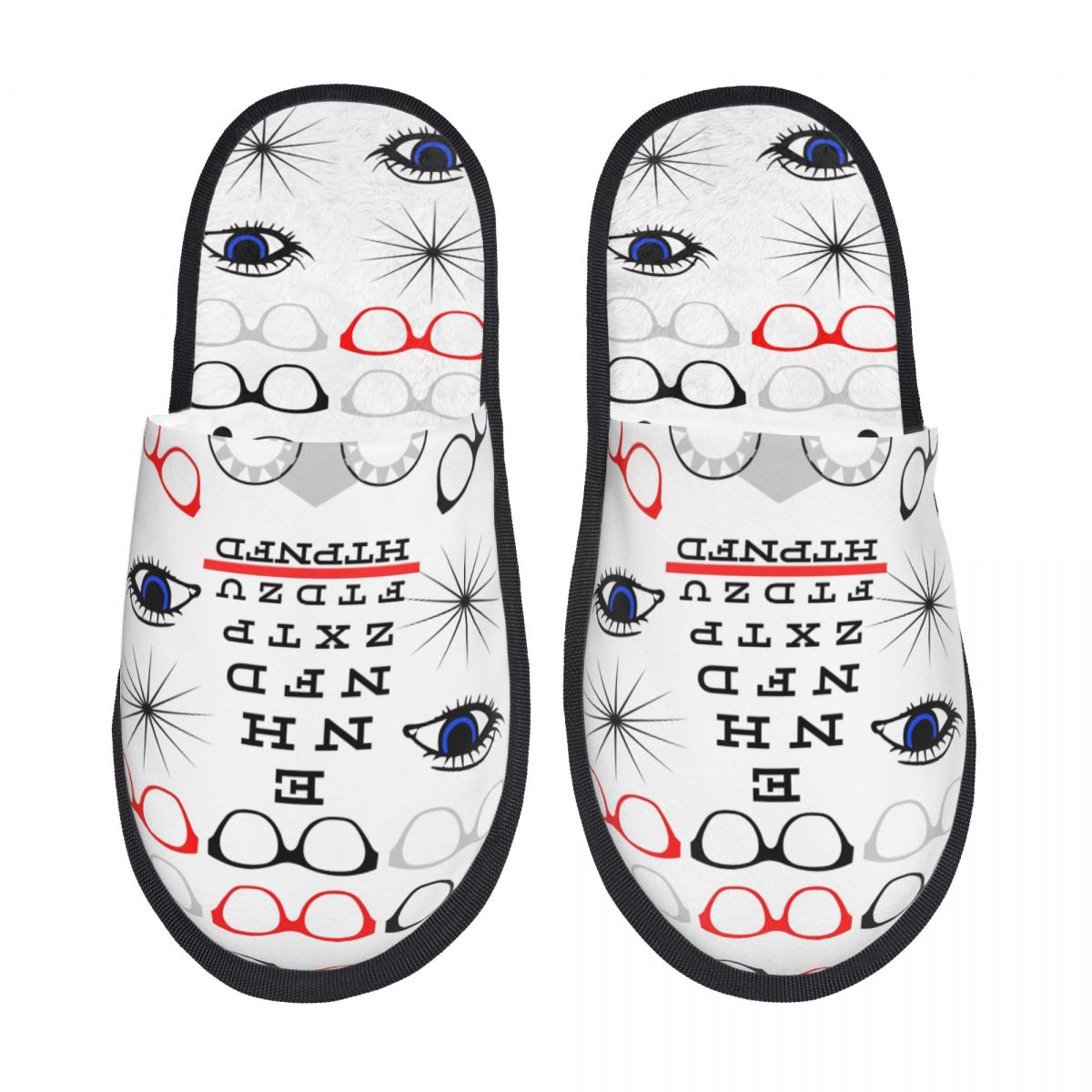 Shoes Women Chart - Op maat gemaakte damespantoffels met snellen-oogtest-ontwerp,