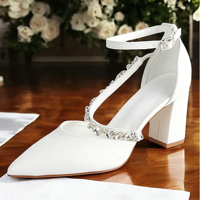 Rhinestone Sandal Women - Europese en Amerikaanse puntige hoge hakken