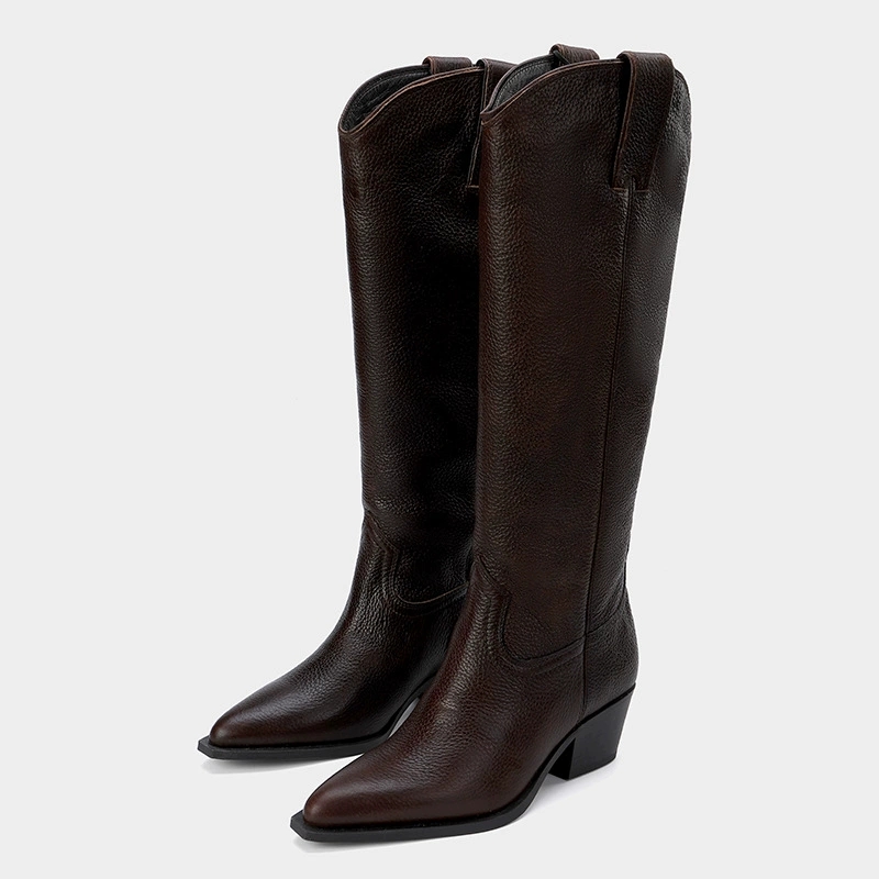 Western Cowgirl Boot - Dikke hak kniehoge laarzen dames lente
