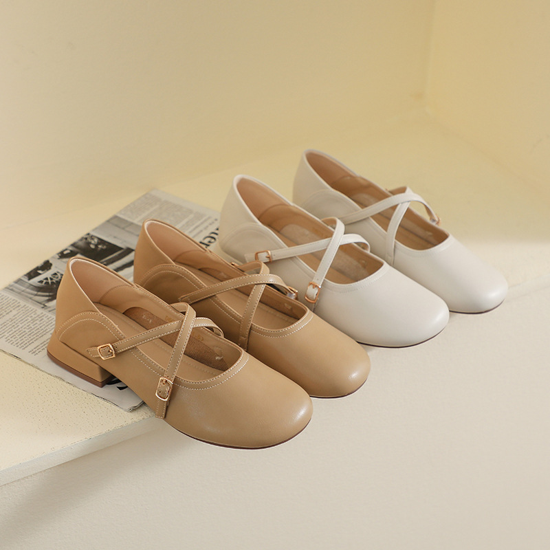 Women'S Shoes Large - Franse vintage Mary Jane schoenen met