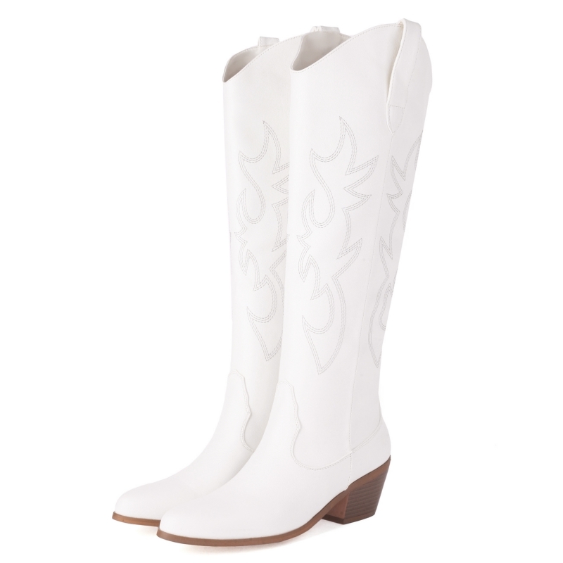 Women Shoes Size 7 - Witte dames kniehoge laarzen 2023, winter