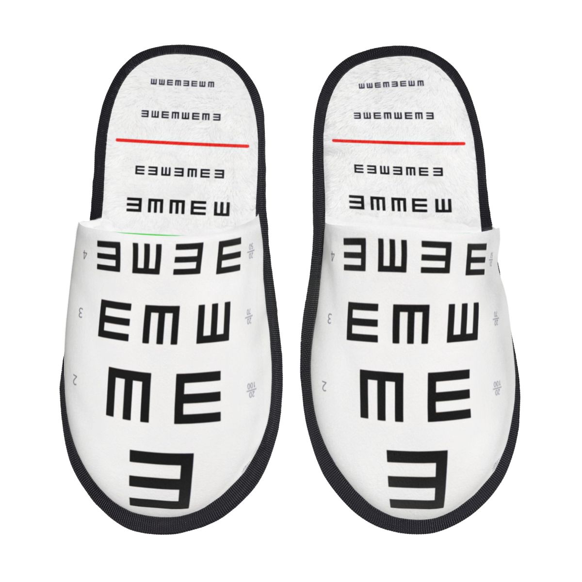 Shoes Women Chart - Op maat gemaakte oogtest-kaart huisslippers dames