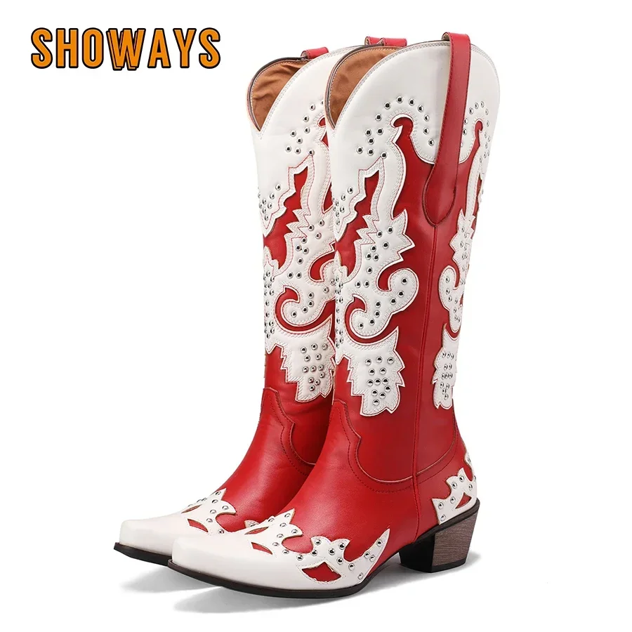 Western Cowgirl Boot - Westelijke dames laarzen tot de knie,