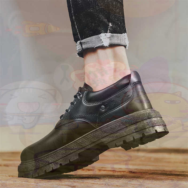 Women Shoes For Big Feet - Donker natuurlijk leer Mode-sneakers Tennis Herensneakers