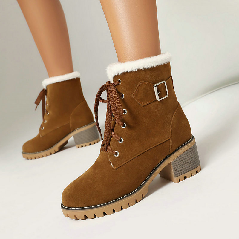 Women'S Xti Shoes - Dames winter sneeuwlaarzen van suède, gevoerd