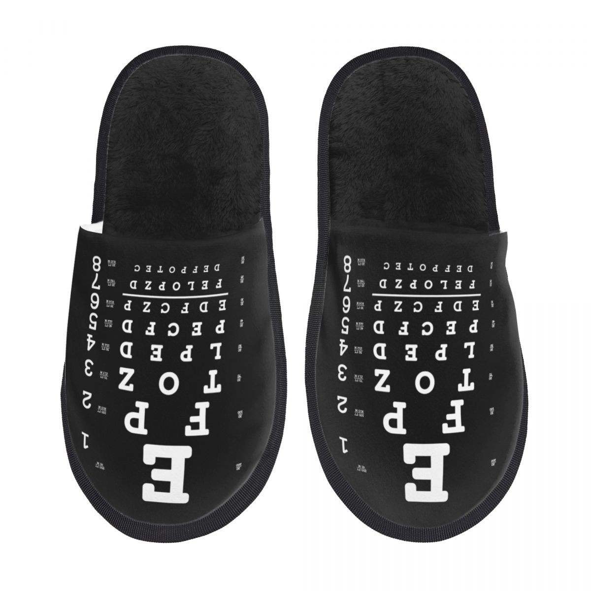 Shoes Women Chart - Aangepaste Snellen Eye Chart zachte huispantoffels
