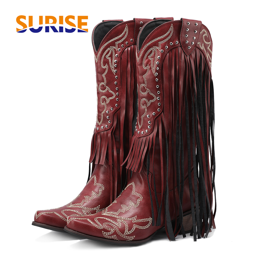 Western Cowgirl Boot - Western Cowboy Mid-Calf Laarzen Voor Vrouwen