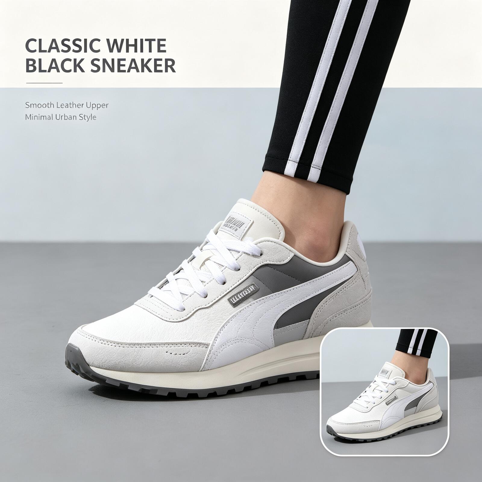 Women Shoes Hong Kong - PUMA Heren Wit Zwart Lage Sneakers