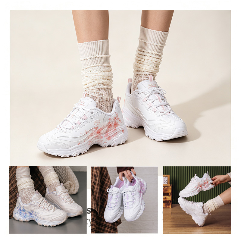 Women Shoes Hong Kong - Skechers Dames Panda Platform Sneakers Ademend