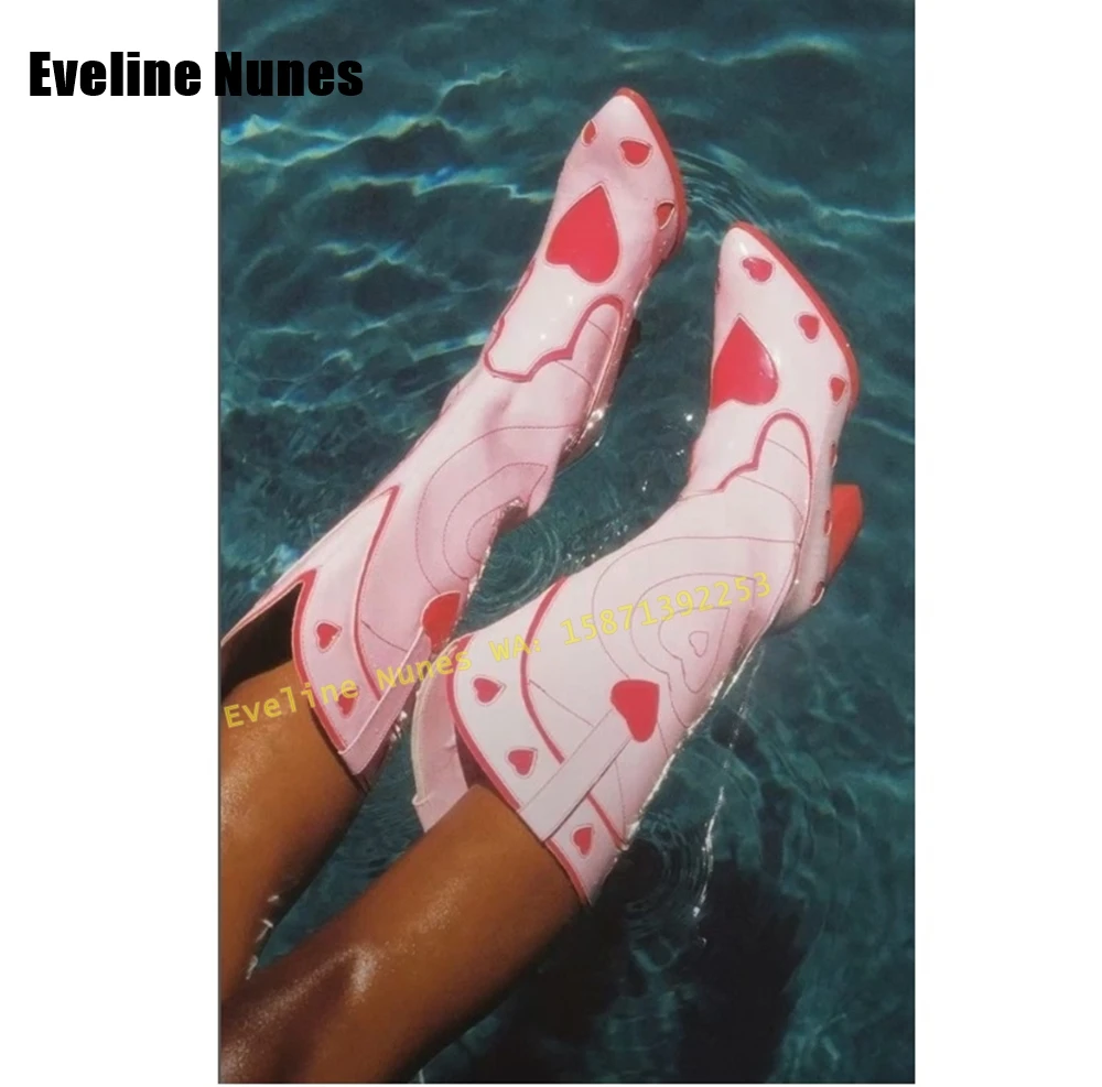 Western Cowgirl Boot - Roze Hart Ruimte Cowgirl Laarzen Puntschoen