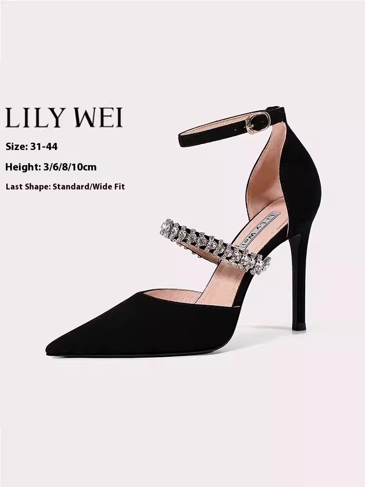 Wide Fit Heels - Lage hakken dunne trouwschoenen met hoge