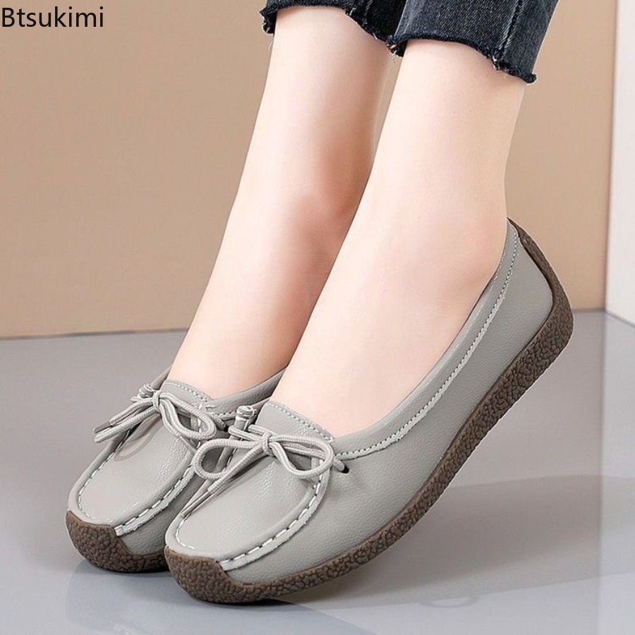 Shoes For Women Flats - 2026 Nieuwe Moederschoenen Comfortabele Koeienpeeszool Dames