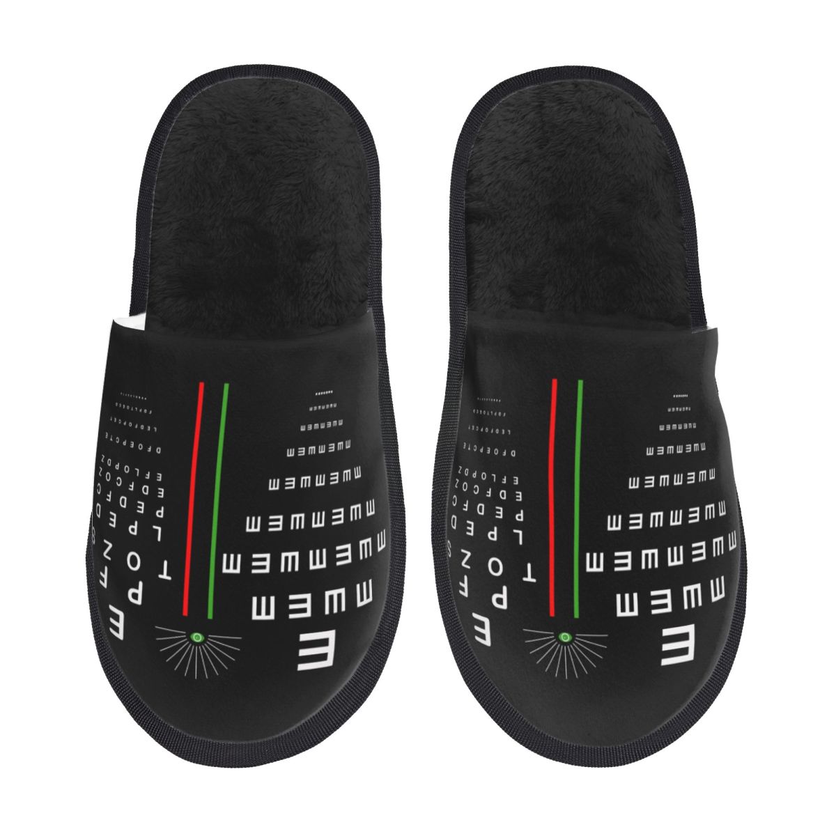 Shoes Women Chart - Aangepaste Snellen Eye Chart zachte huispantoffels