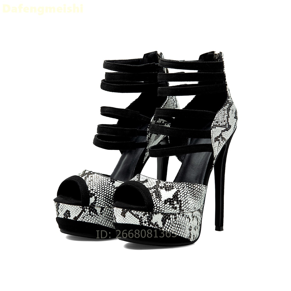 Slangenprint Platform Sandalen - Women Shoes Zipper recensie en prijs