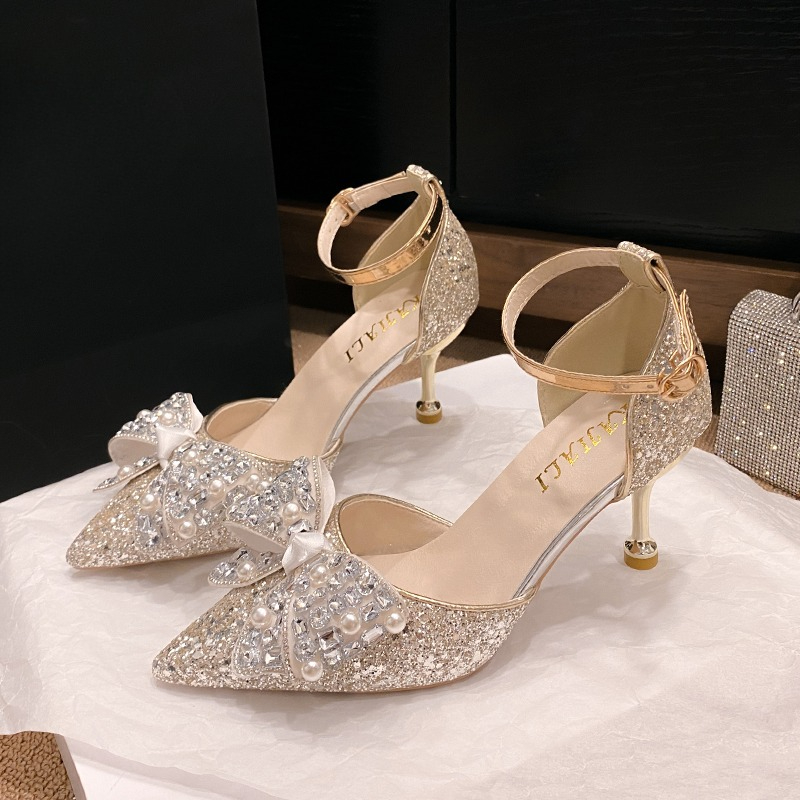Prachtige vrouwen hoge hak san - Rhinestone Sandal Women recensie en prijs