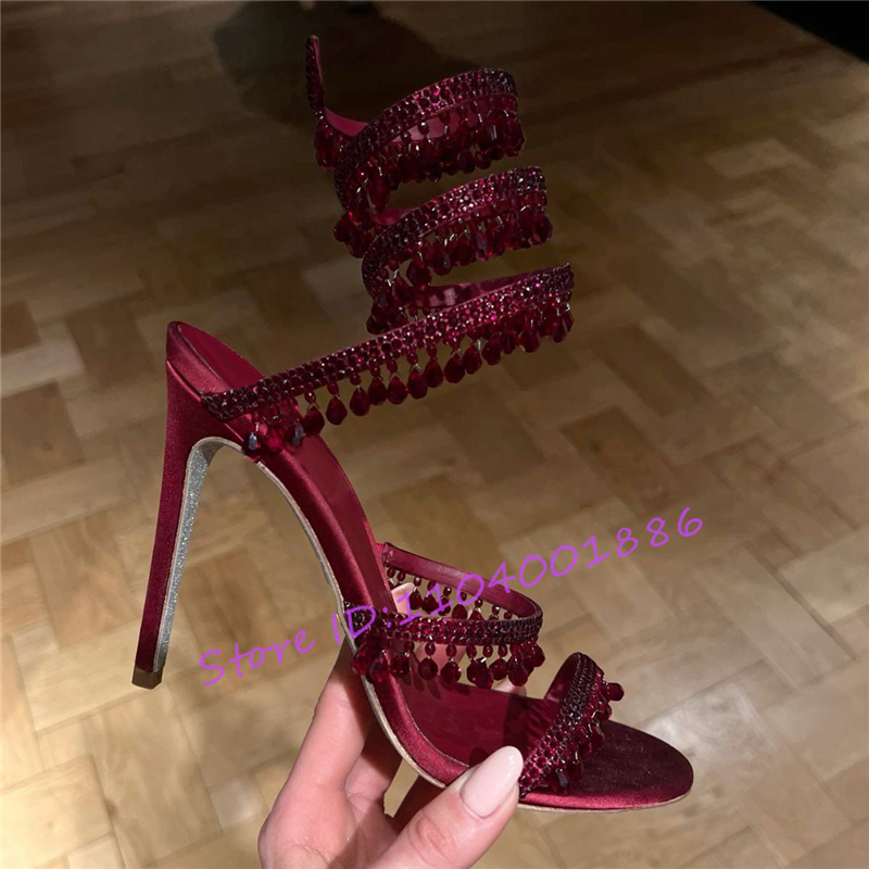 Strass Slangvorm Enkelband San - Rhinestone Sandal Women recensie en prijs
