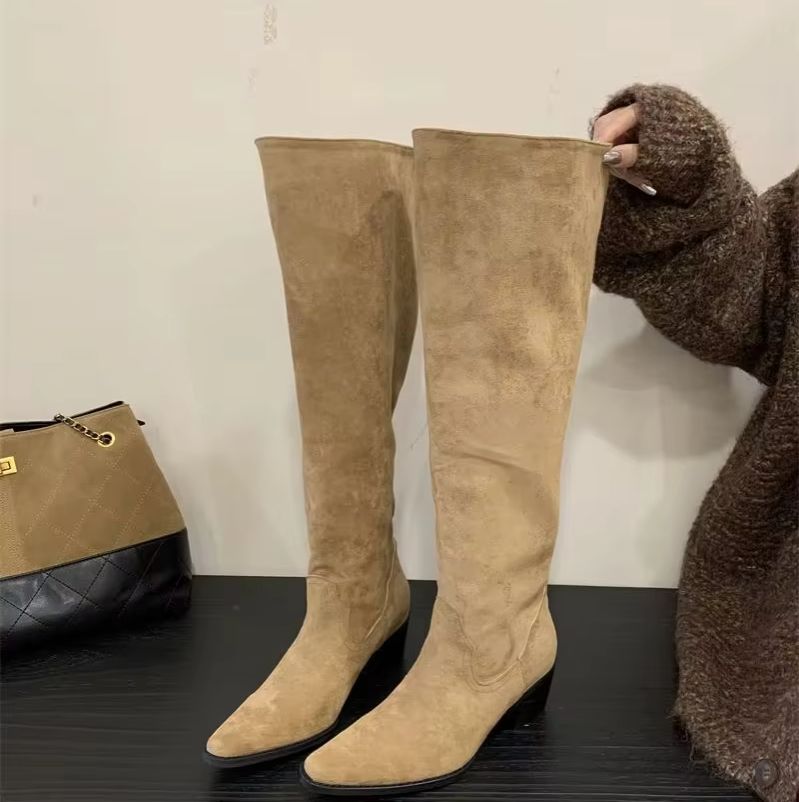 ZAROY Winter Puntige Teen Knie - Wide Fit Heels recensie en prijs