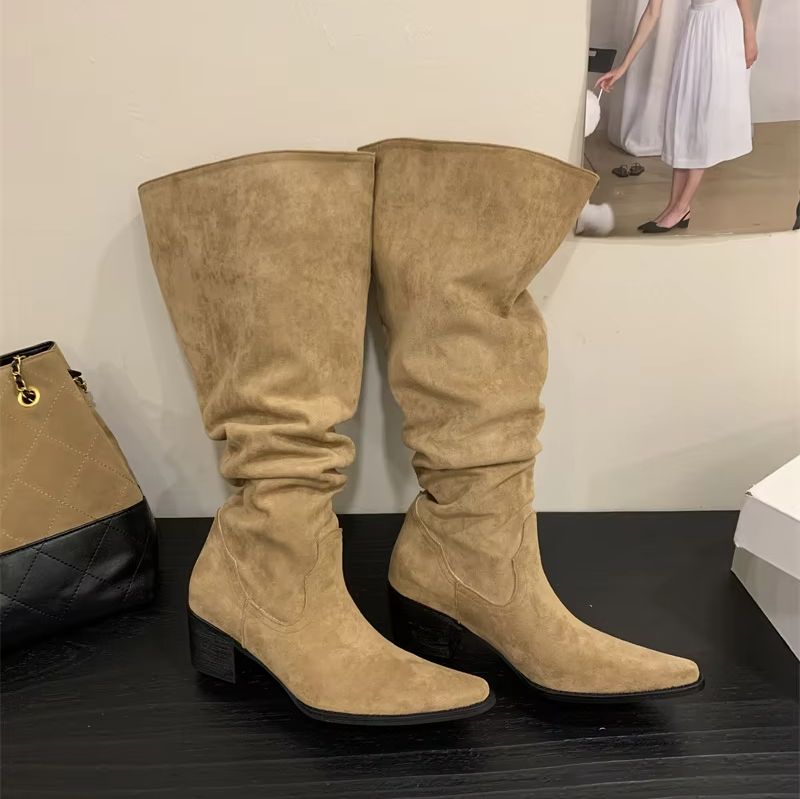 ZAROY Winter Puntige Teen Knie - Wide Fit Heels recensie en prijs