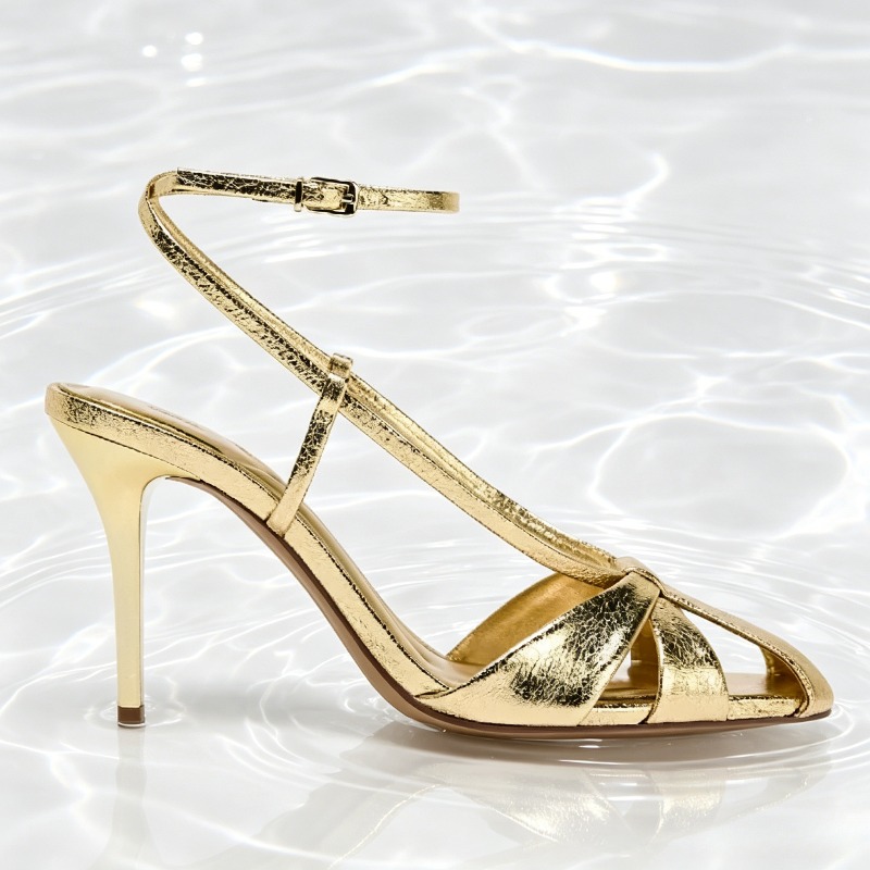 Fashion Gold Dunne Hakken Sand - Women Shoes Branded recensie en prijs