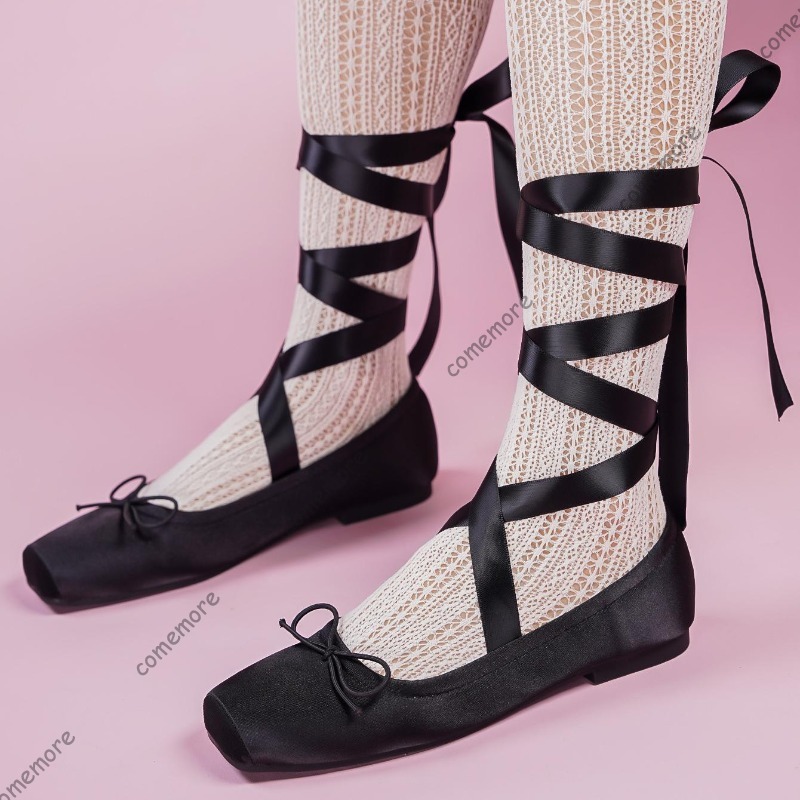 Dames Satijnen Lint Stropdas B - Shoes For Women Flats recensie en prijs