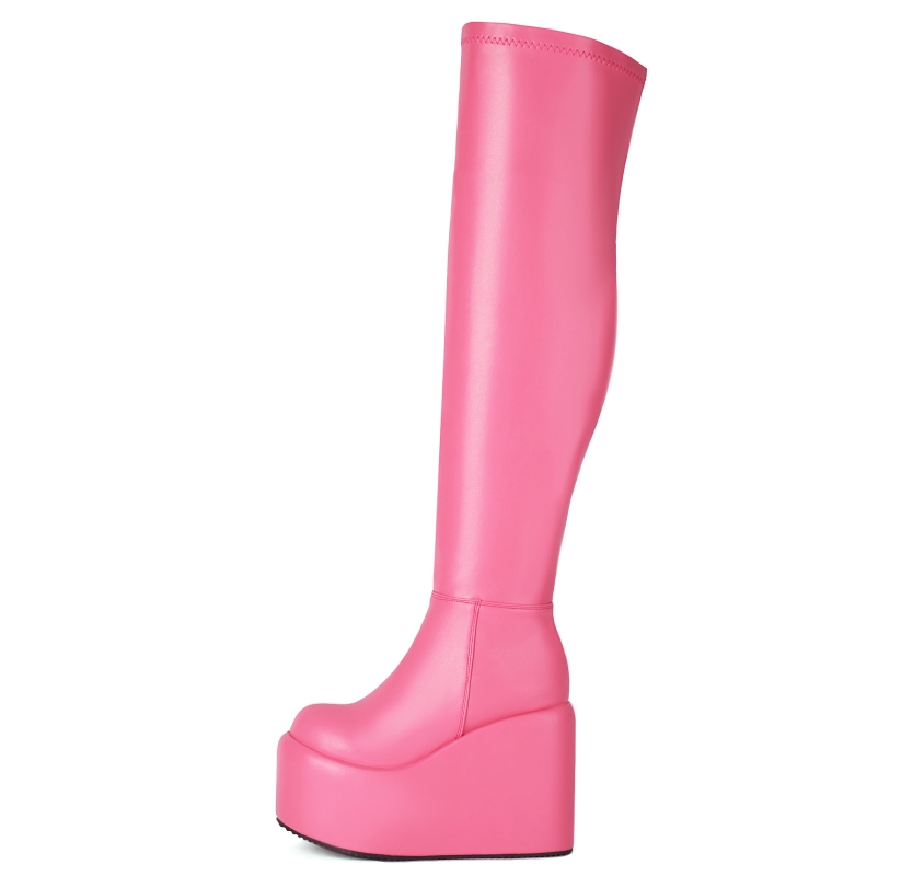 Platform Over De Knie Hoge Laa - Women Shoes Size 7 recensie en prijs