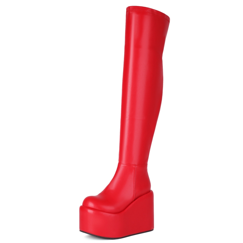 Platform Over De Knie Hoge Laa - Women Shoes Size 7 recensie en prijs