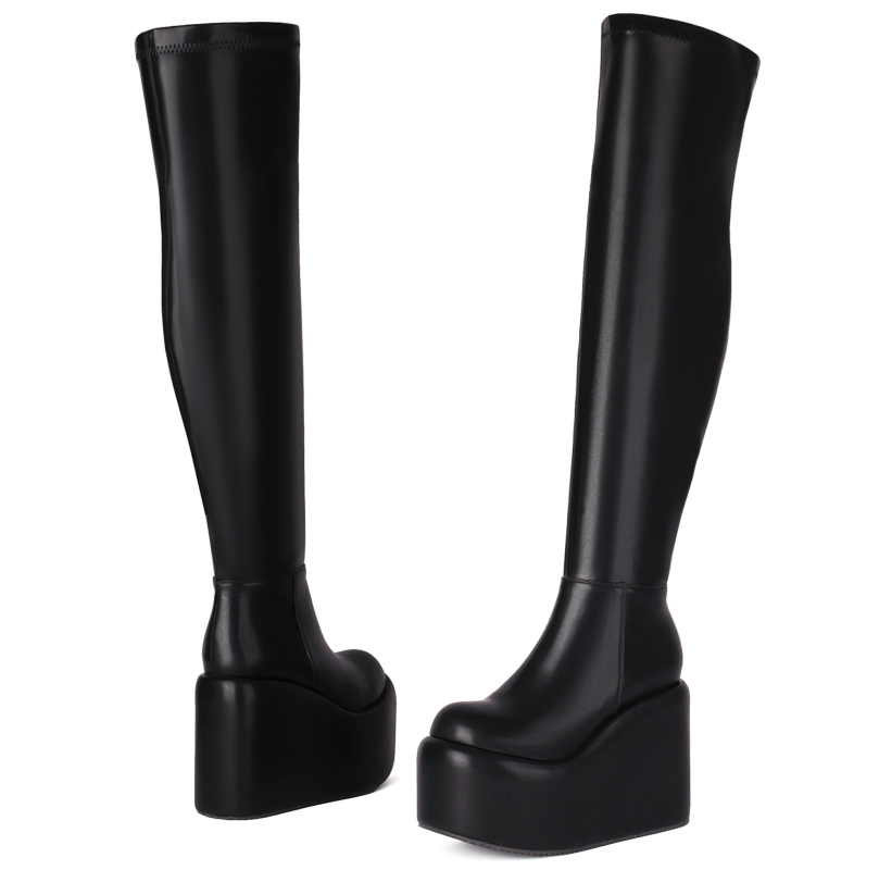 Platform Over De Knie Hoge Laa - Women Shoes Size 7 recensie en prijs