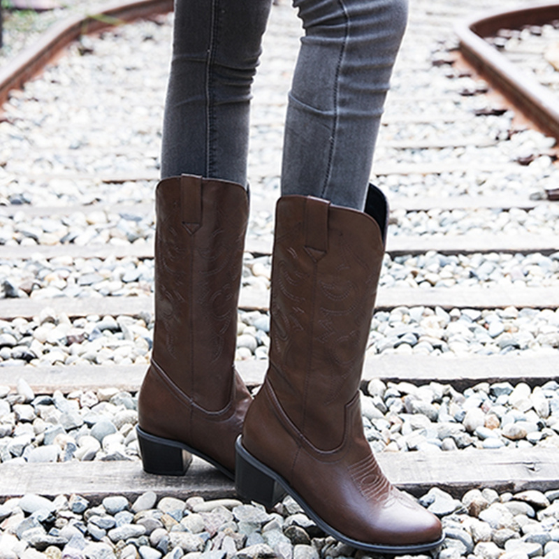 Klassieke halfhoge laarzen dam - Western Cowgirl Boot recensie en prijs