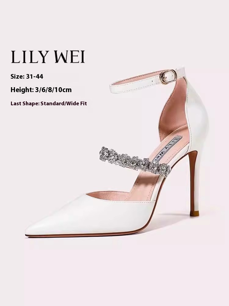 Lage hakken dunne trouwschoene - Wide Fit Heels recensie en prijs