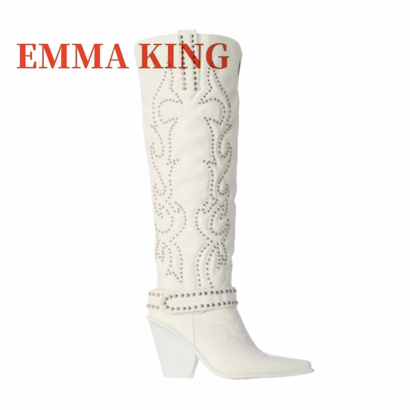 Kniehoge laarzen met klinknage - Western Cowgirl Boot recensie en prijs