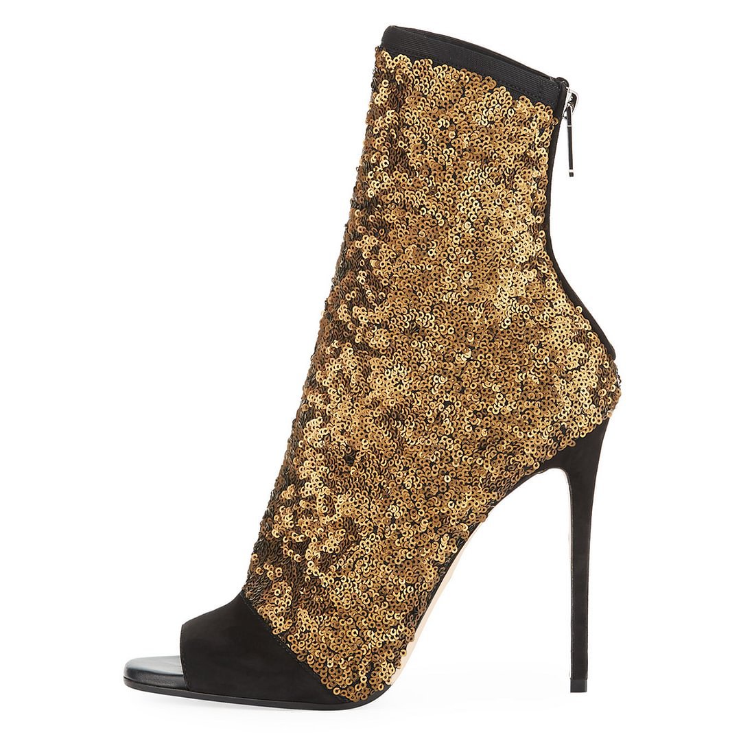 Patchwork BlingBling Peep Toe  - Women Shoes Zipper recensie en prijs