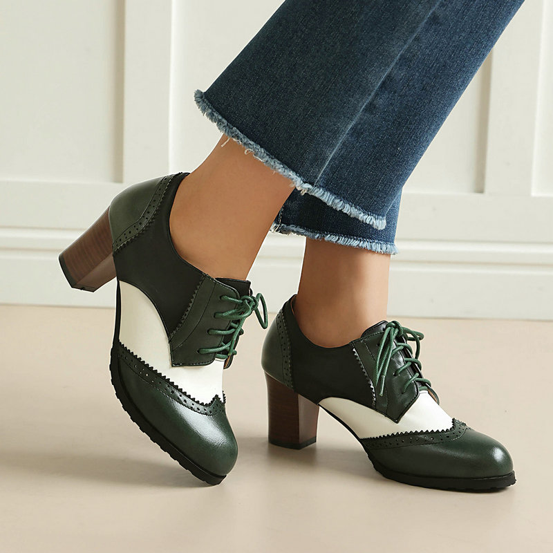 Vintage tweekleurige brogue ox - Women'S Xti Shoes recensie en prijs