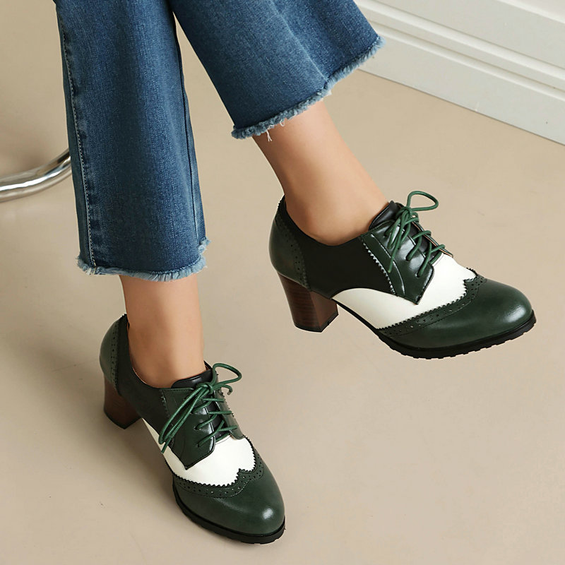 Vintage tweekleurige brogue ox - Women'S Xti Shoes recensie en prijs