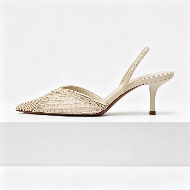 Mesh geweven sandalen met hakk - Women Shoes Branded recensie en prijs