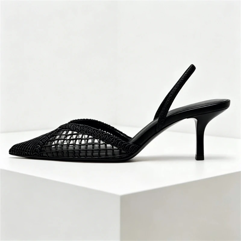 Mesh geweven sandalen met hakk - Women Shoes Branded recensie en prijs